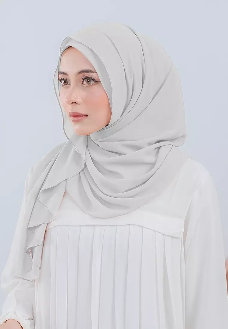 HIJAB INSTAN LUBNA - SILVER GREY