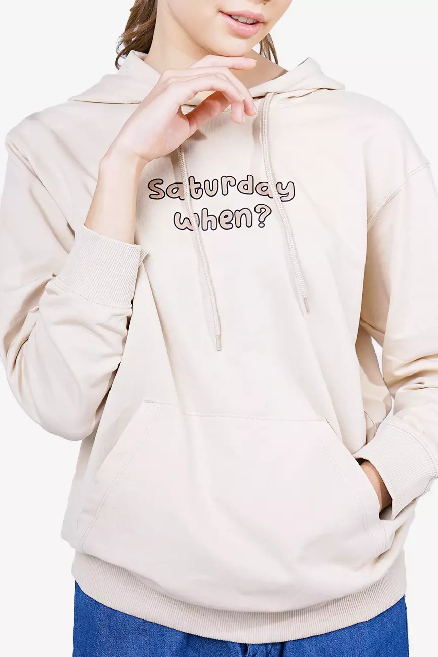 Sweater Hoodie Wanita Ghina Cream