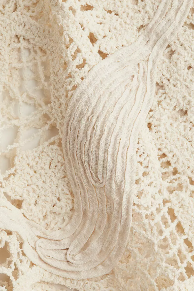 Crochet-look dress