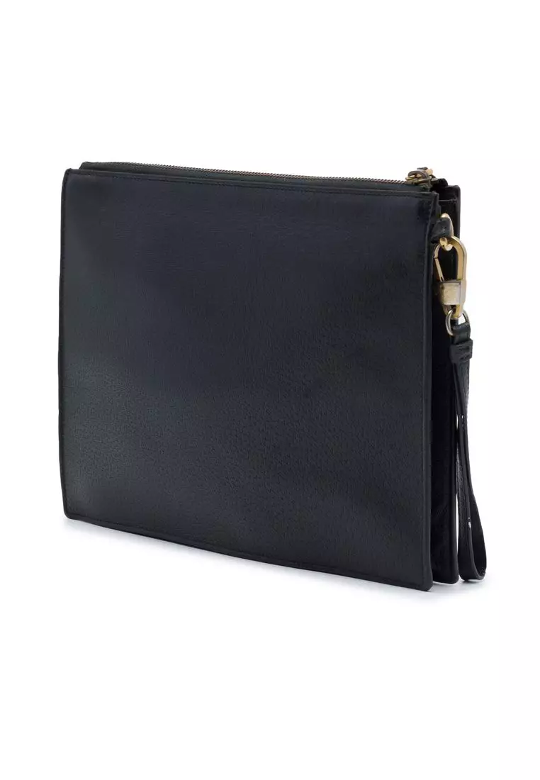 Pre-Loved Gucci Gg Marmont Calfskin Clutch