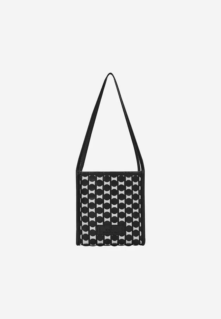 Kwani Handmade Weaving Tote Medium Black White
