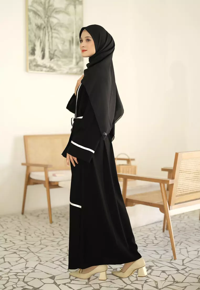 Zelena - Alma Abaya List | Dress Umrah Haji Tali - Black