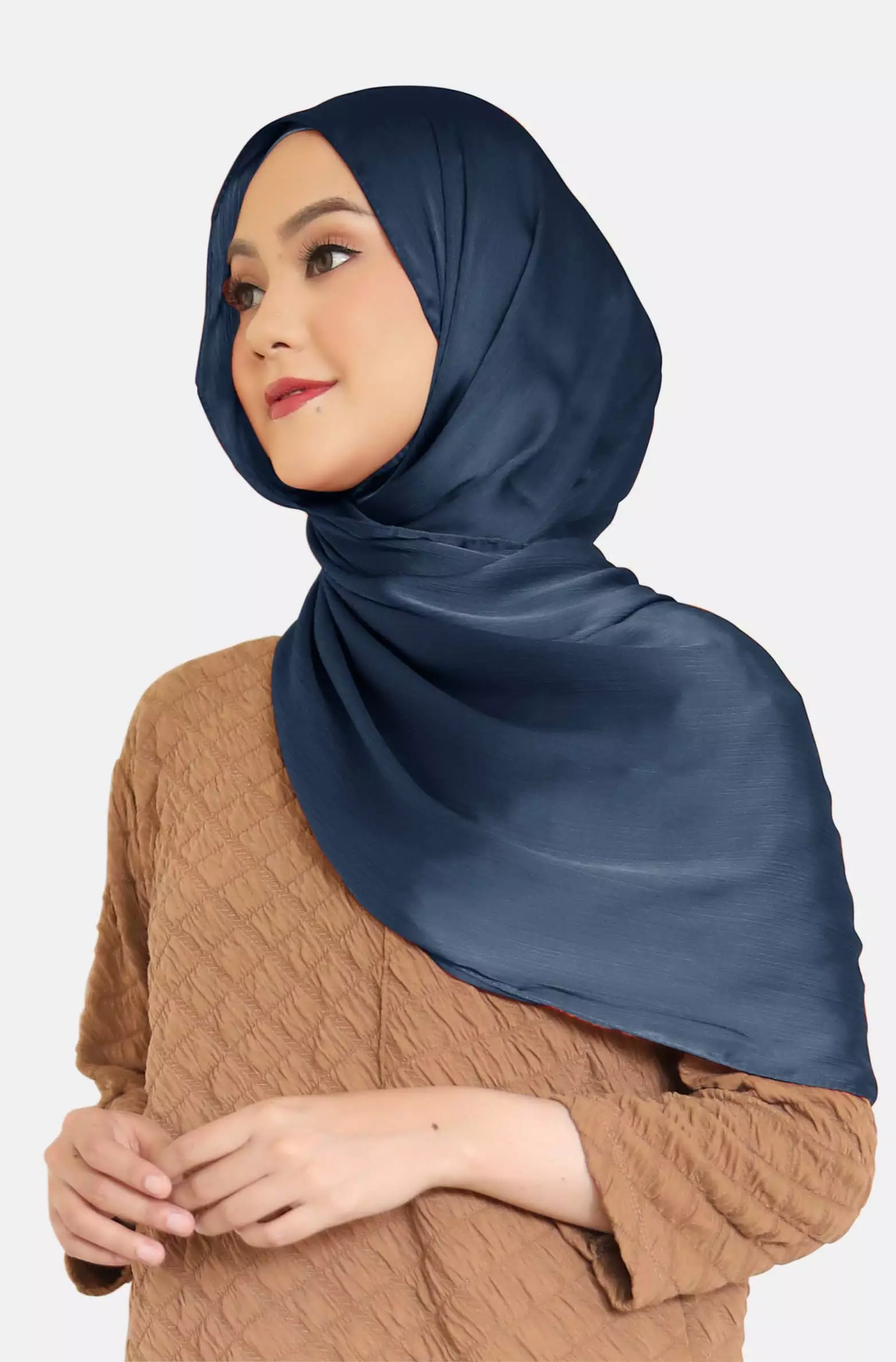 Cravima Silky Shawl | Hijab Pashmina - Royal Navy