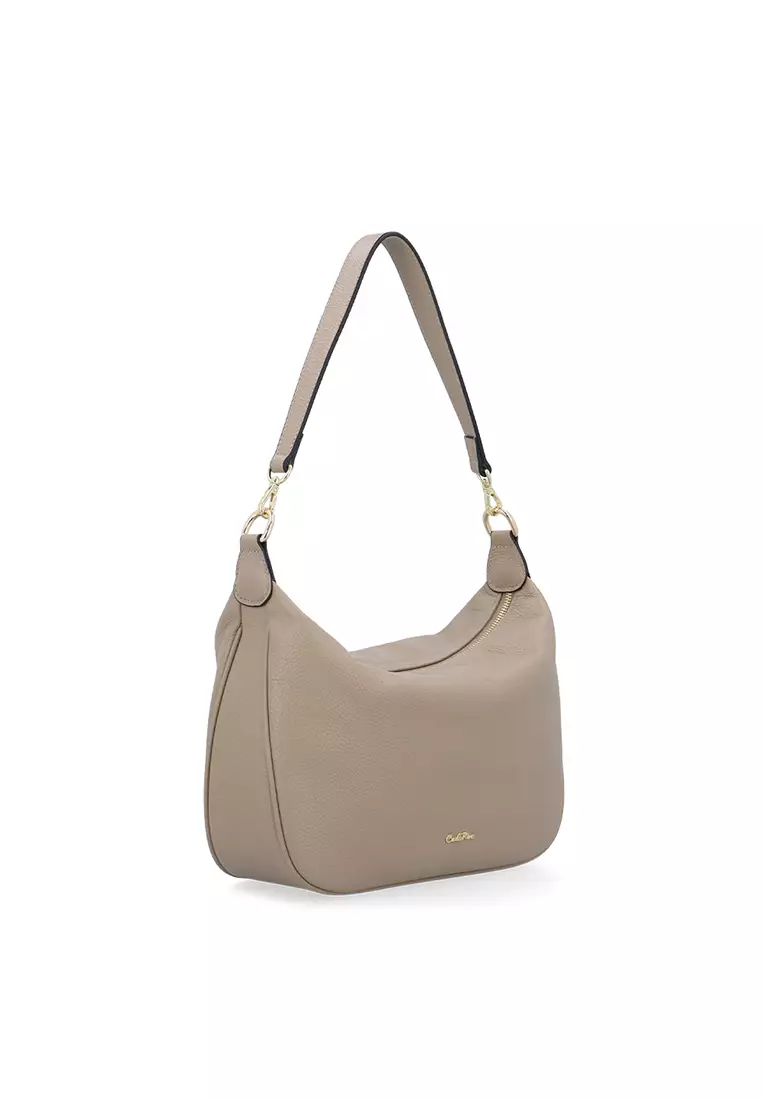 Muse Curve Shoulder Bag - Khaki