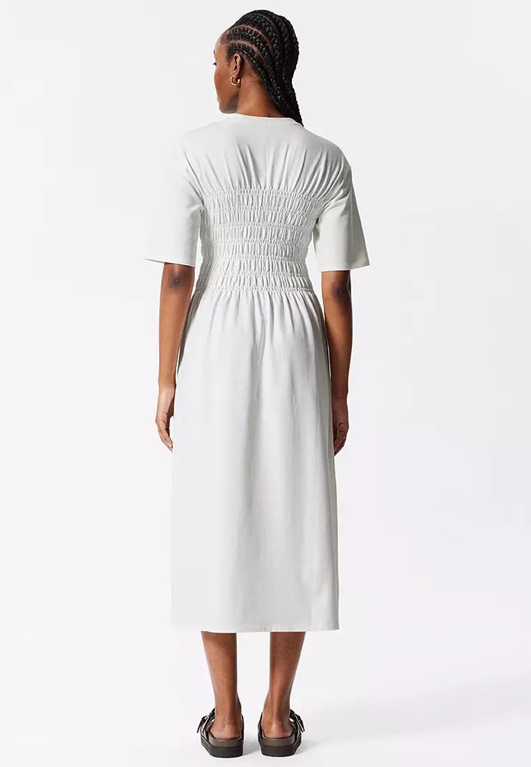 Smocked Midi Dress