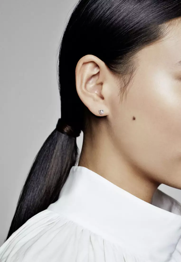 Elevated heart earrings Clearance