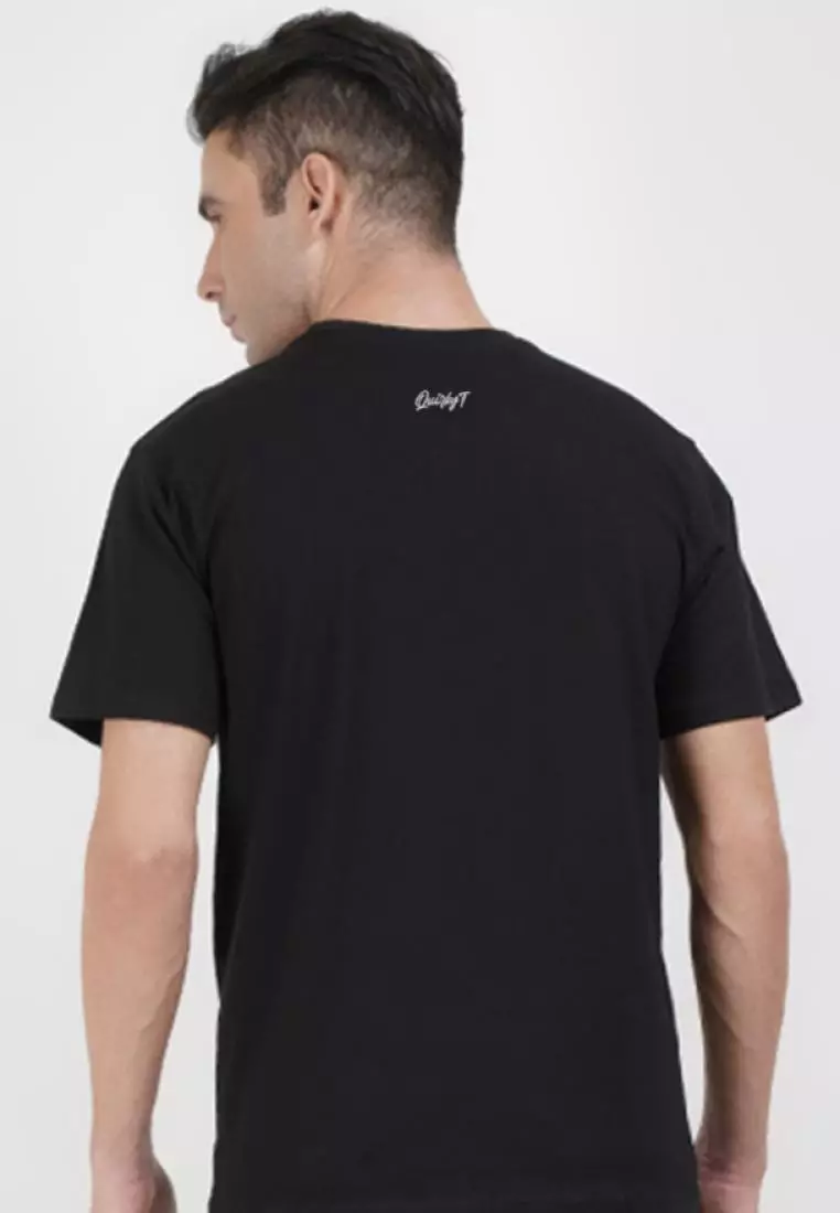 Crossfit Black Cotton Blend Short Sleeve Crew Neck Workout/Training Tee