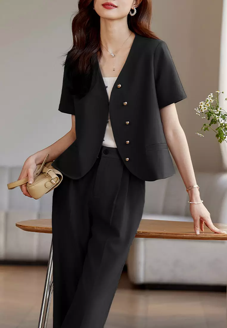 Comfortable Short Sleeve Suit Jacket YGH-EG1303