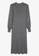 Monki black Grey Long Ribbed Knit Dress 9E833AAADA87A0GS_4