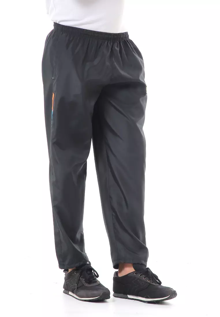 Nemanja Celana Olahraga Panjang Training Pria Sweatpants Waterproof Material Parasut ORIGINAL - Orange Blue