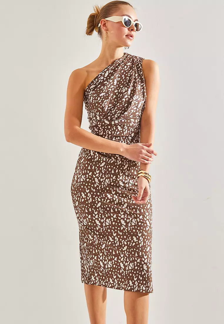 Decollete Patterned Dress