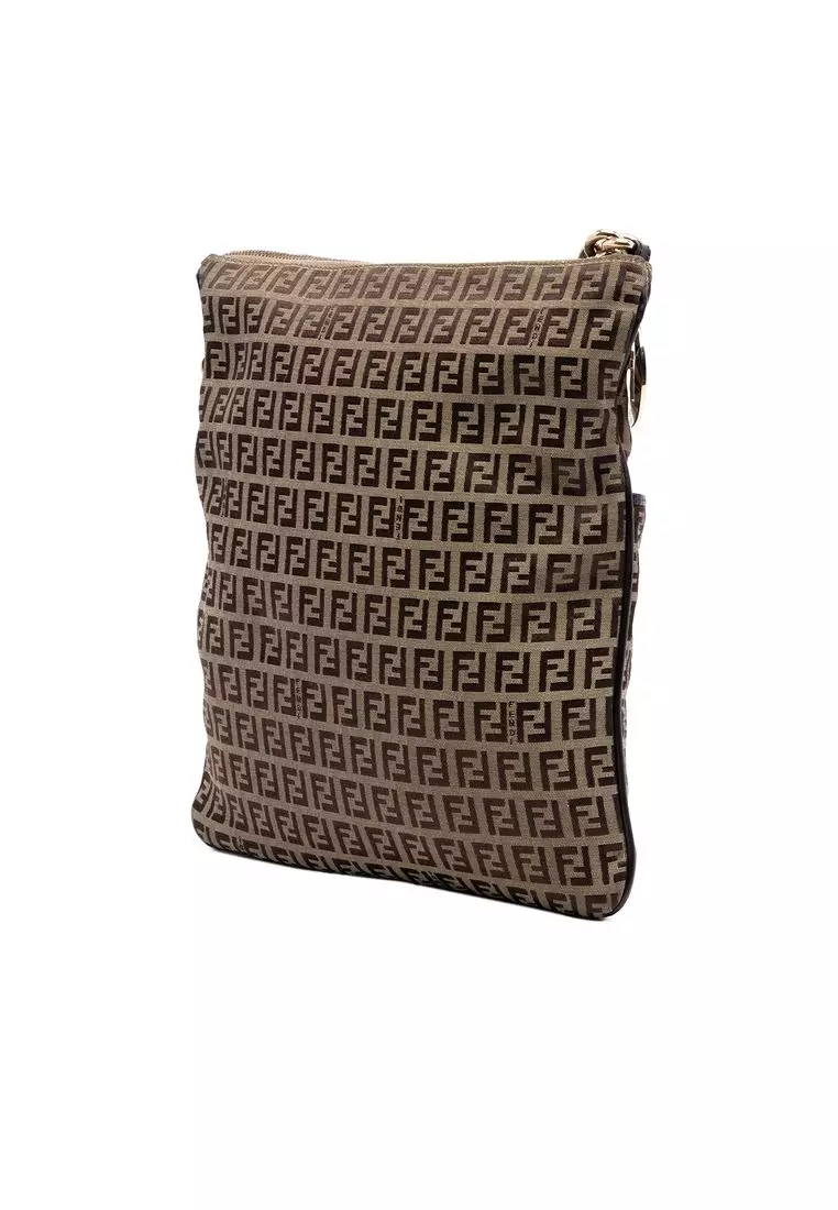 Pre-Loved Fendi Zucchino Canvas Crossbody