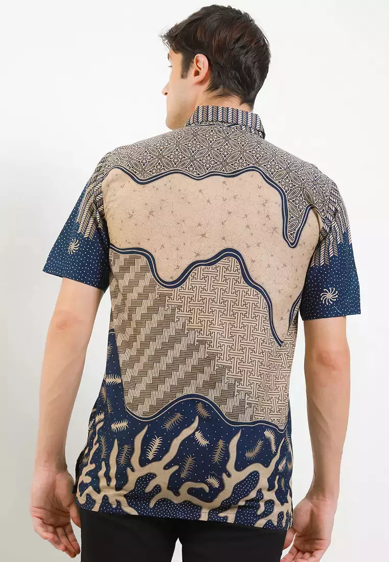 Evans Kemeja Batik Premium Pria Casual Modern Lengan Pendek