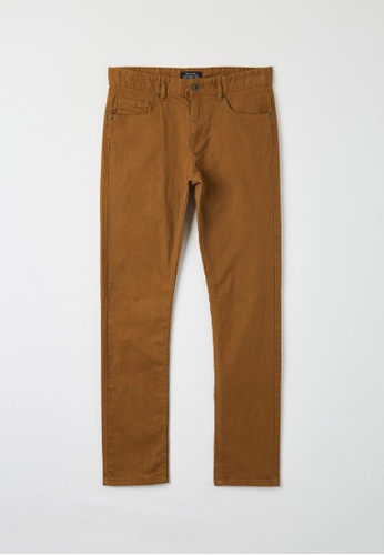 Terranova brown Men's 5-Pocket Regular Trousers 581DFAA1F117D1GS_1