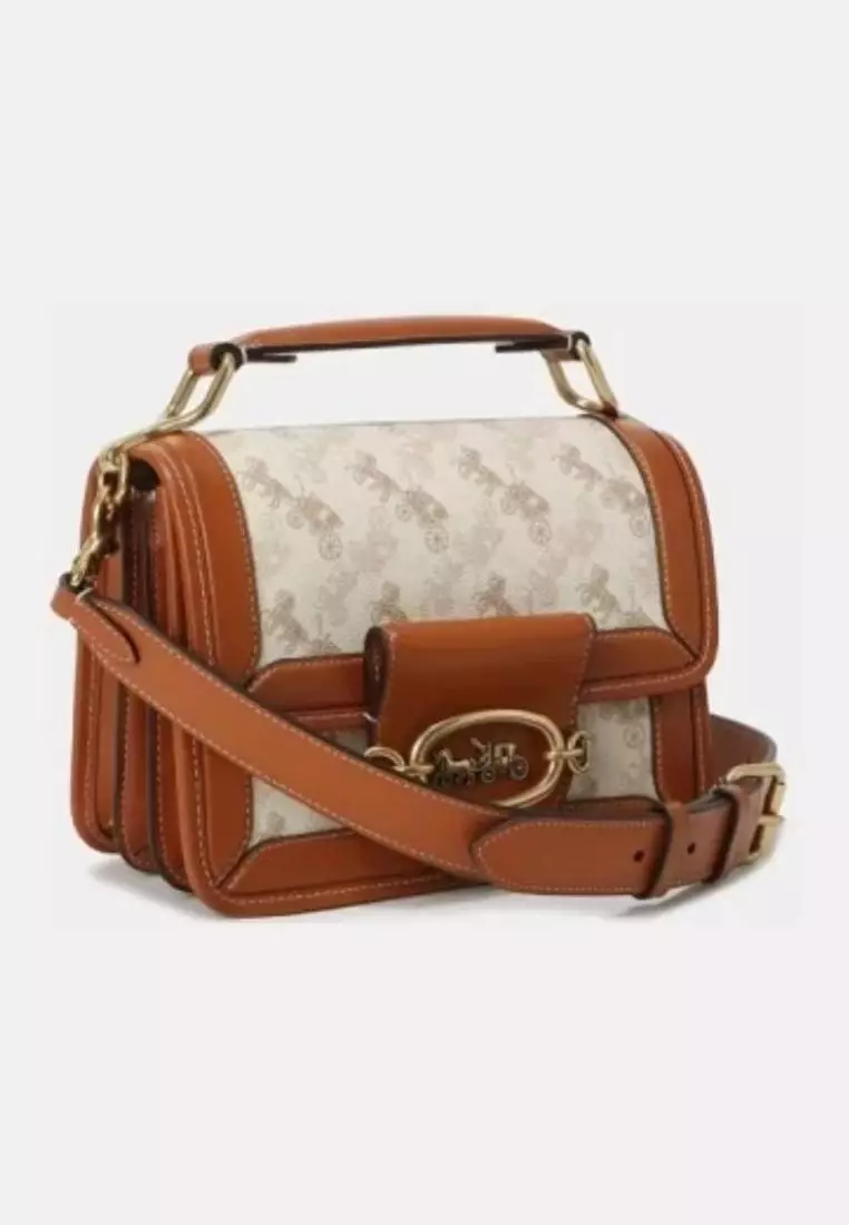 Jual COACH Coach Hero Shoulder Bag With Horse And Carriage Print Chalk ...