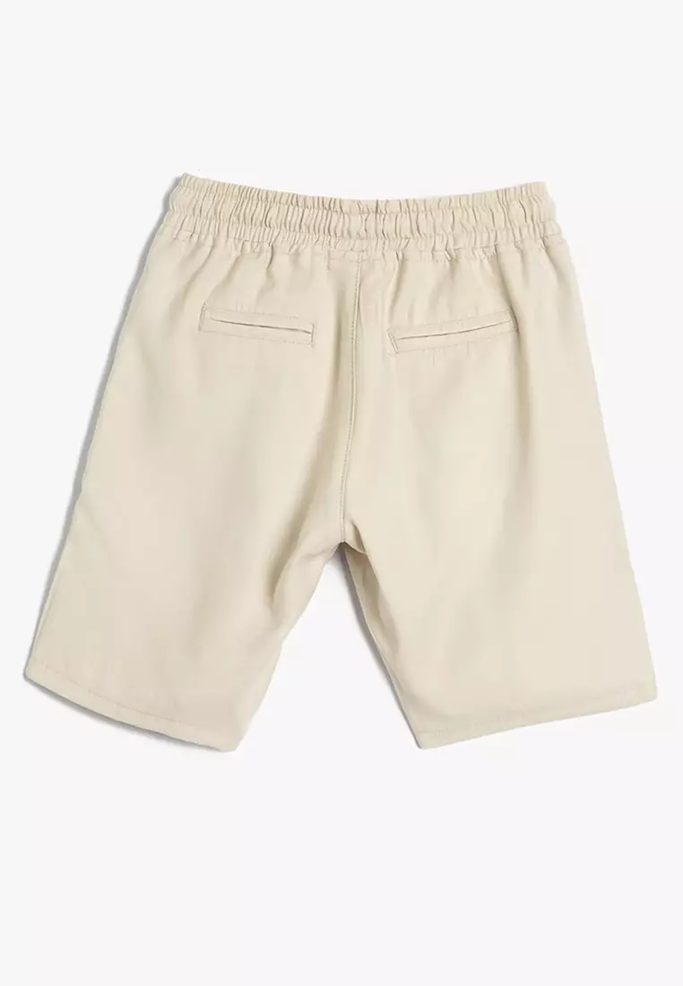 Tie waist cheap chino shorts