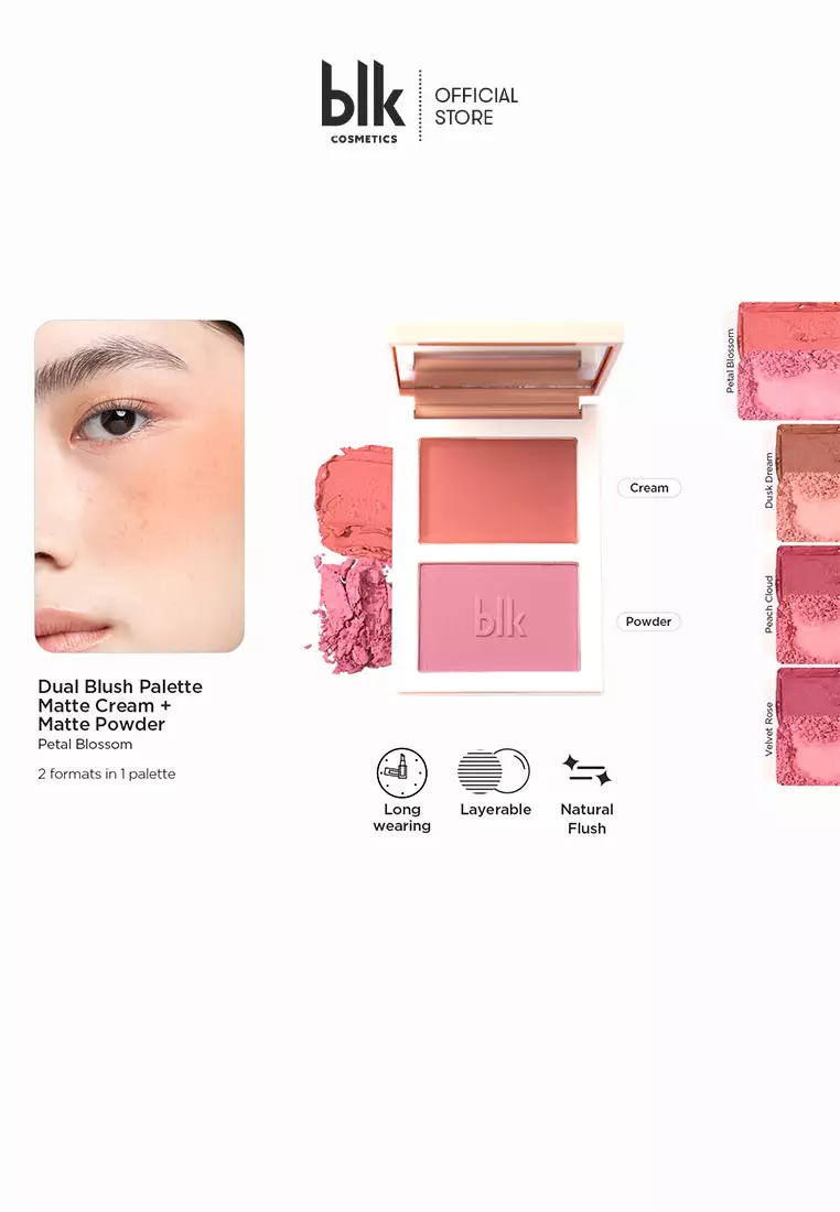 daydream dual blush palette cream+powder - petal blossom