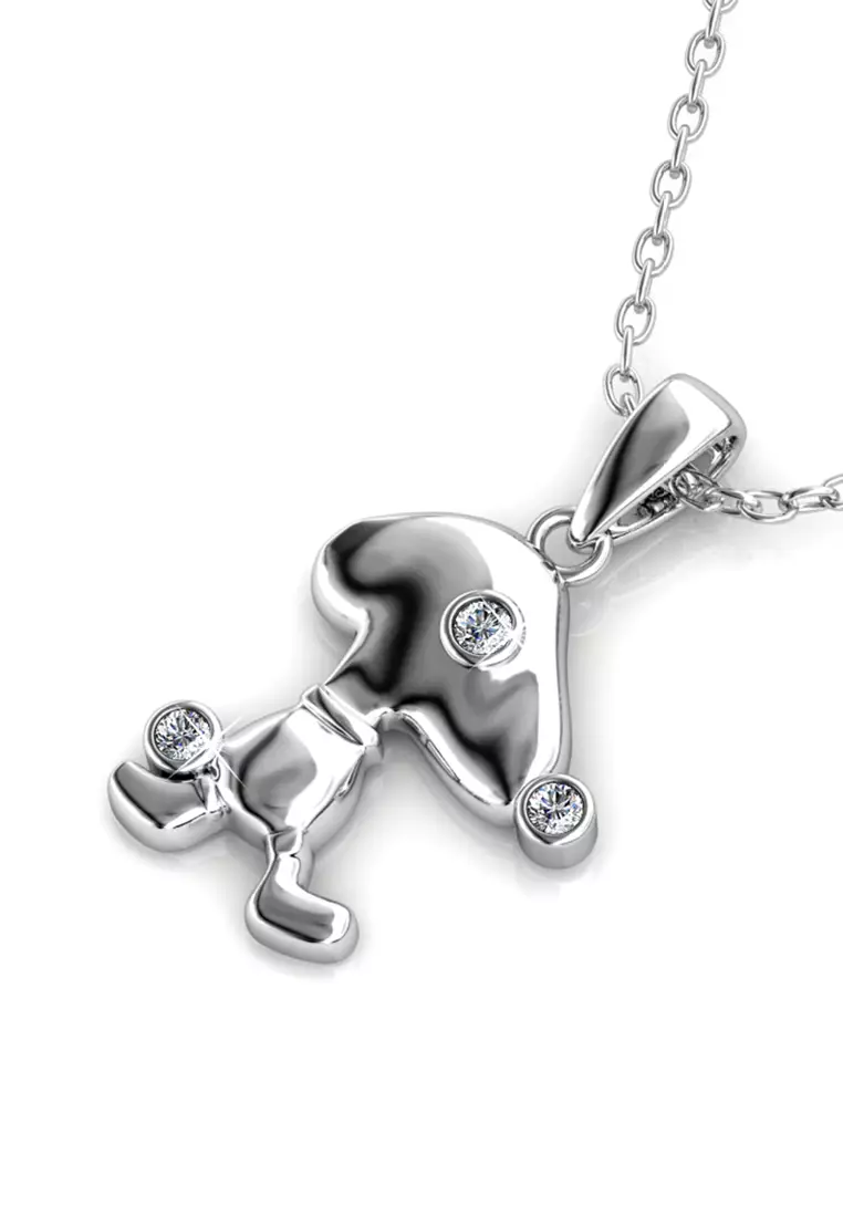 Pup Beagle White WG - Kalung Crystal by Her Jewellery