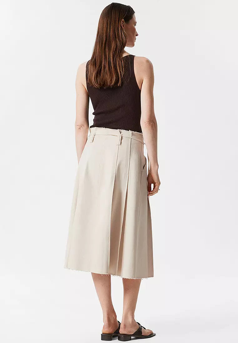 Pleated Midi Skirt