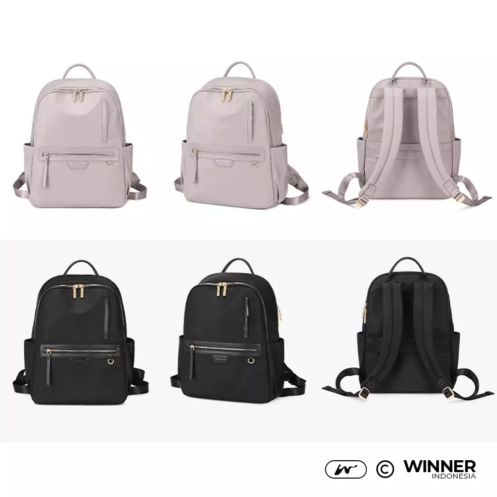 Tas Ransel Laptop 14 inch Oxford Anti-Air Backpack Korean Style (T14-026-6169) - Warna Hitam 14 inch