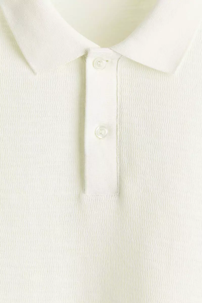 Slim Fit Jacquard-knit polo shirt