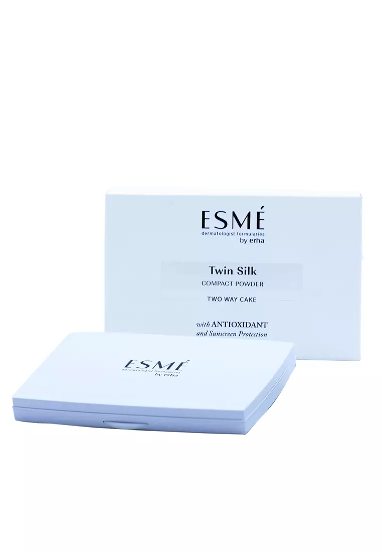 Erha Esme Twin Silk Compact Powder Translucent 13G - Bedak Padat