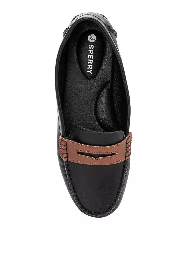 Sperry Women's Katherine Penny Leather Black Med Tan