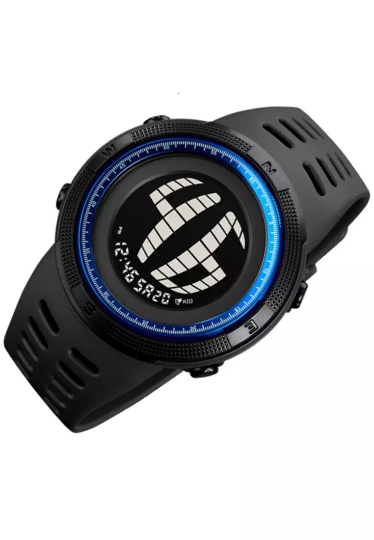 Jam Tangan Digital Pria Waterproof Many Function Strap Tali Material TPU DV57 ORIGINAL