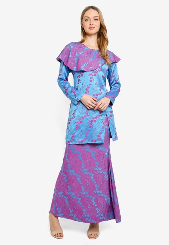 Buy Aqeela Muslimah Wear Qhalisha Layered Baju  Kurung 