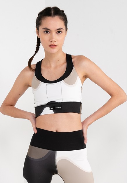 adidas Running pocket high-support sports bra in black