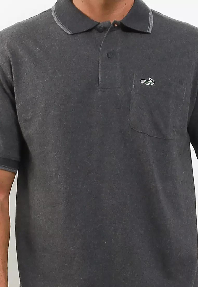 Crocodile COLE Smoke Baju Kaos Kerah Pria Men Polo Relax fit