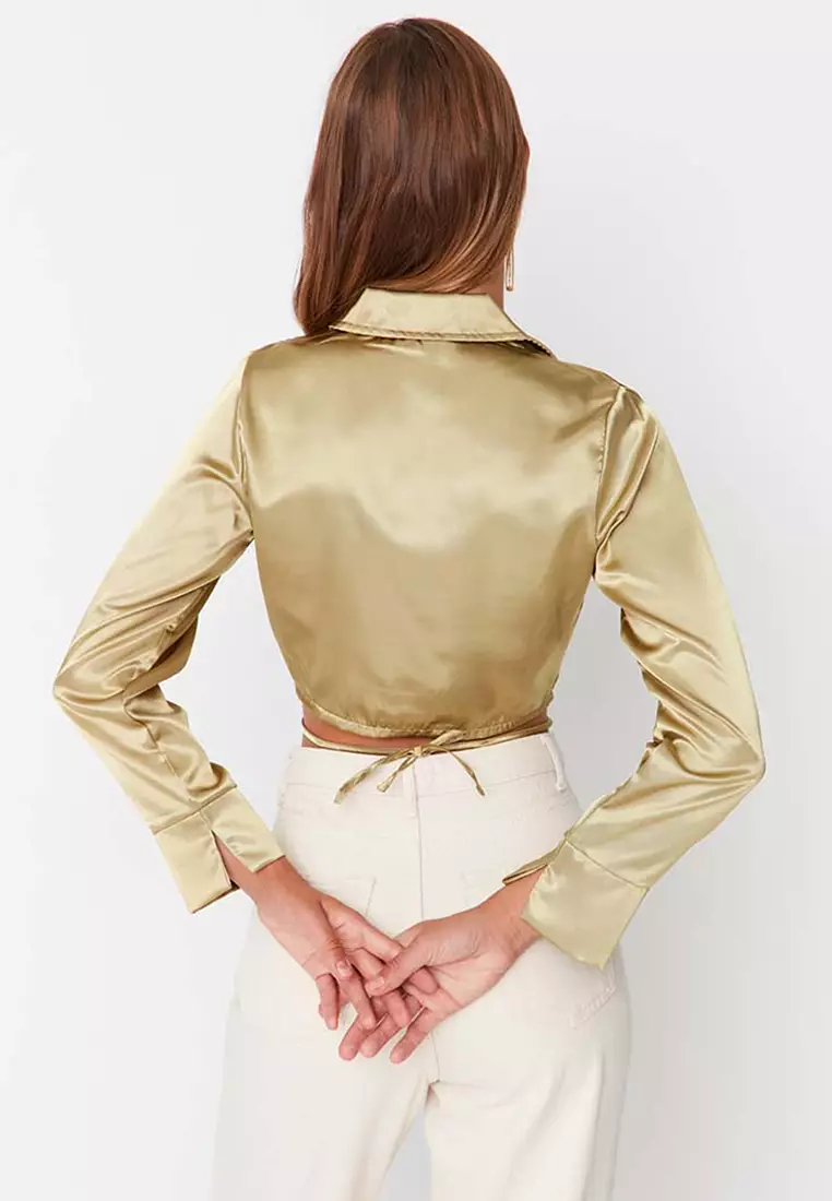 Crop Satin Blouse