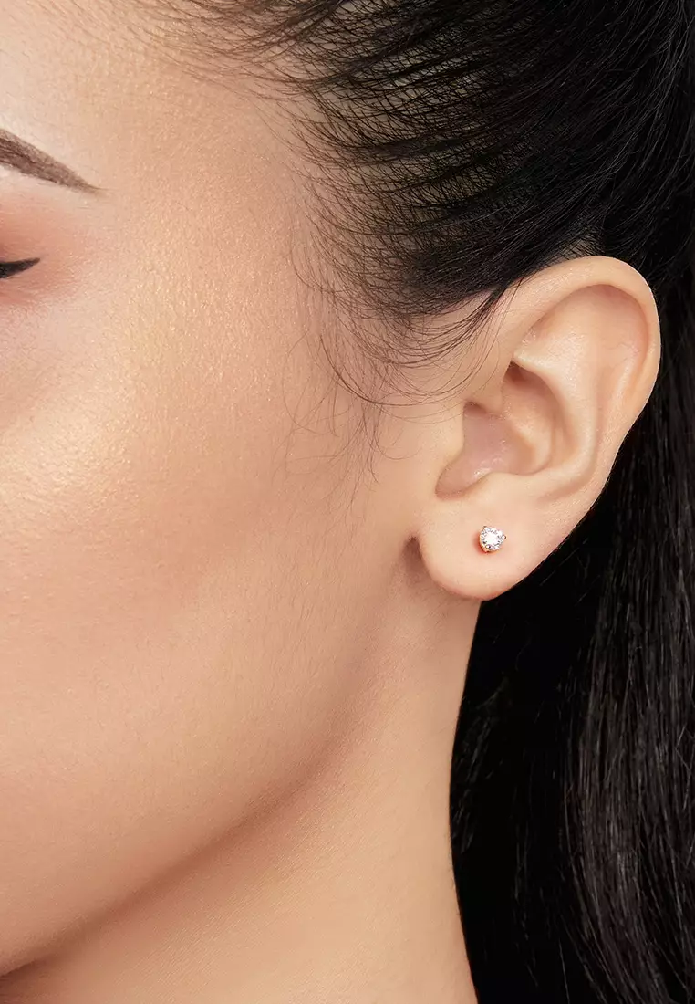 HABIB Round Diamond Stud Earrings in 750/18K White Gold 456431120-0.20