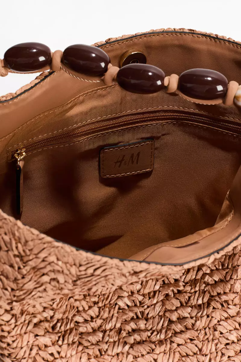 Straw shoulder bag