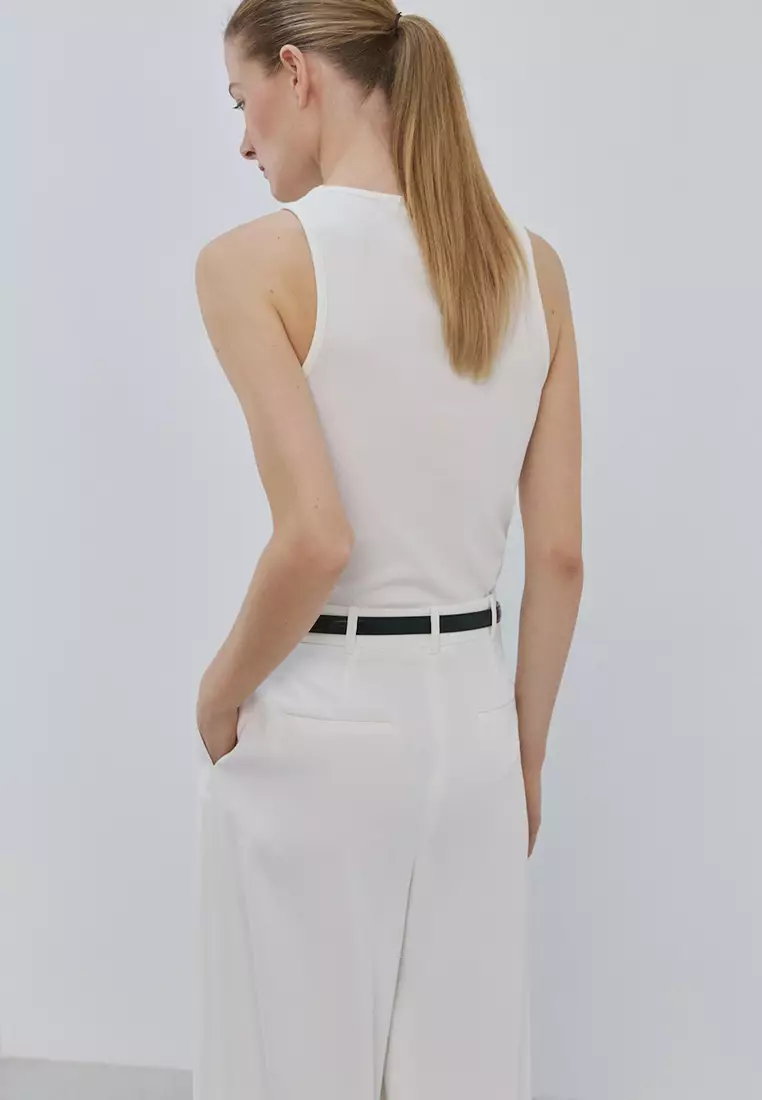 Ribbed Cotton-Blend Top