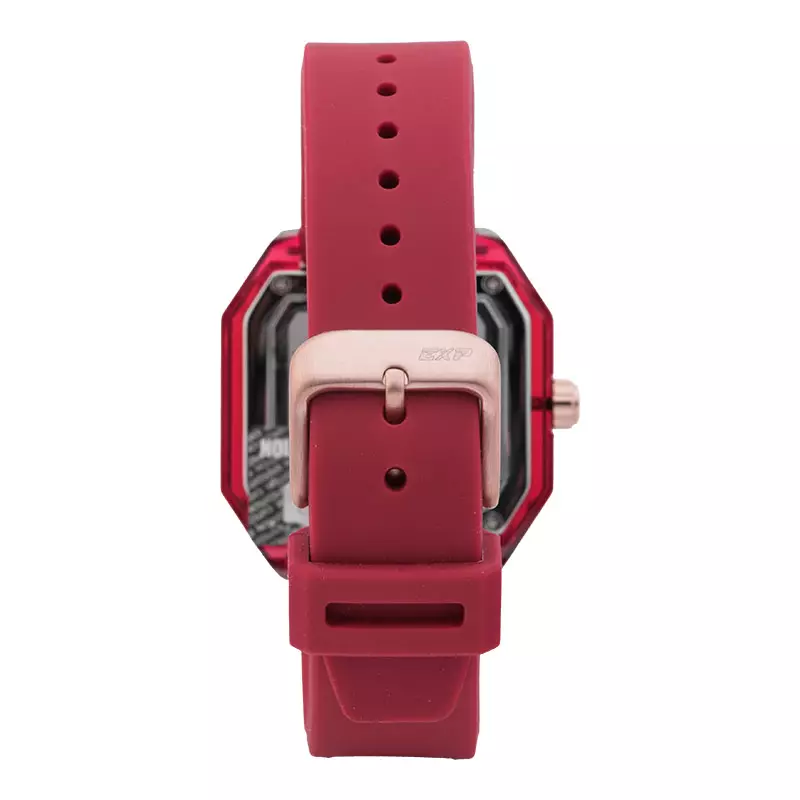 Jam Tangan Wanita Expedition Ladies E 6840 MF RRGRE Red Dial Red Rubber Strap