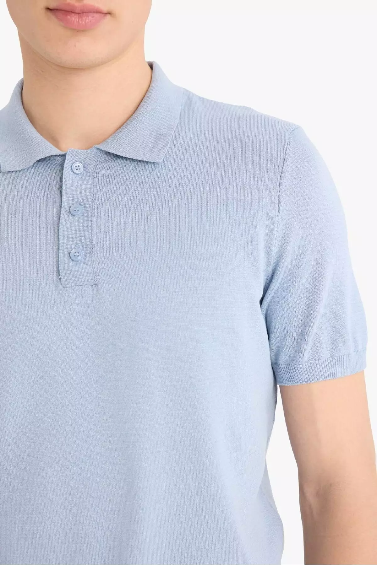 Standard Fit Polo Neck Short Sleeve Knitwear T-Shirt E3241Ax25Sp