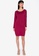 ZALORA BASICS red Long Sleeve Mini Dress C3564AABB4F09FGS_4