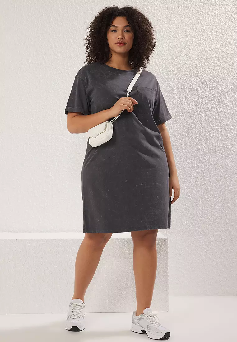 Womens Dresses Plus Size Grey T Shirt Dress Plus Size T-Shirt Dresses Shop  At ASOS