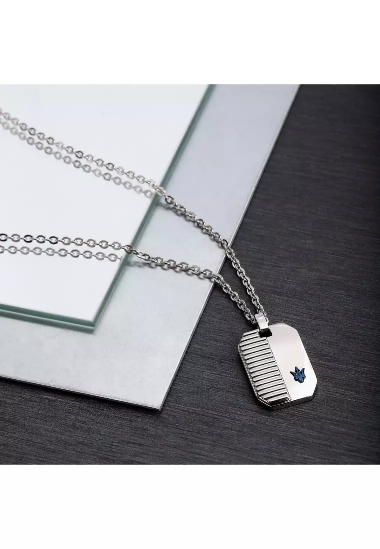 Maserati Jewels 550mm Men's Steel Necklace JM222AVD02 (Adjustable)