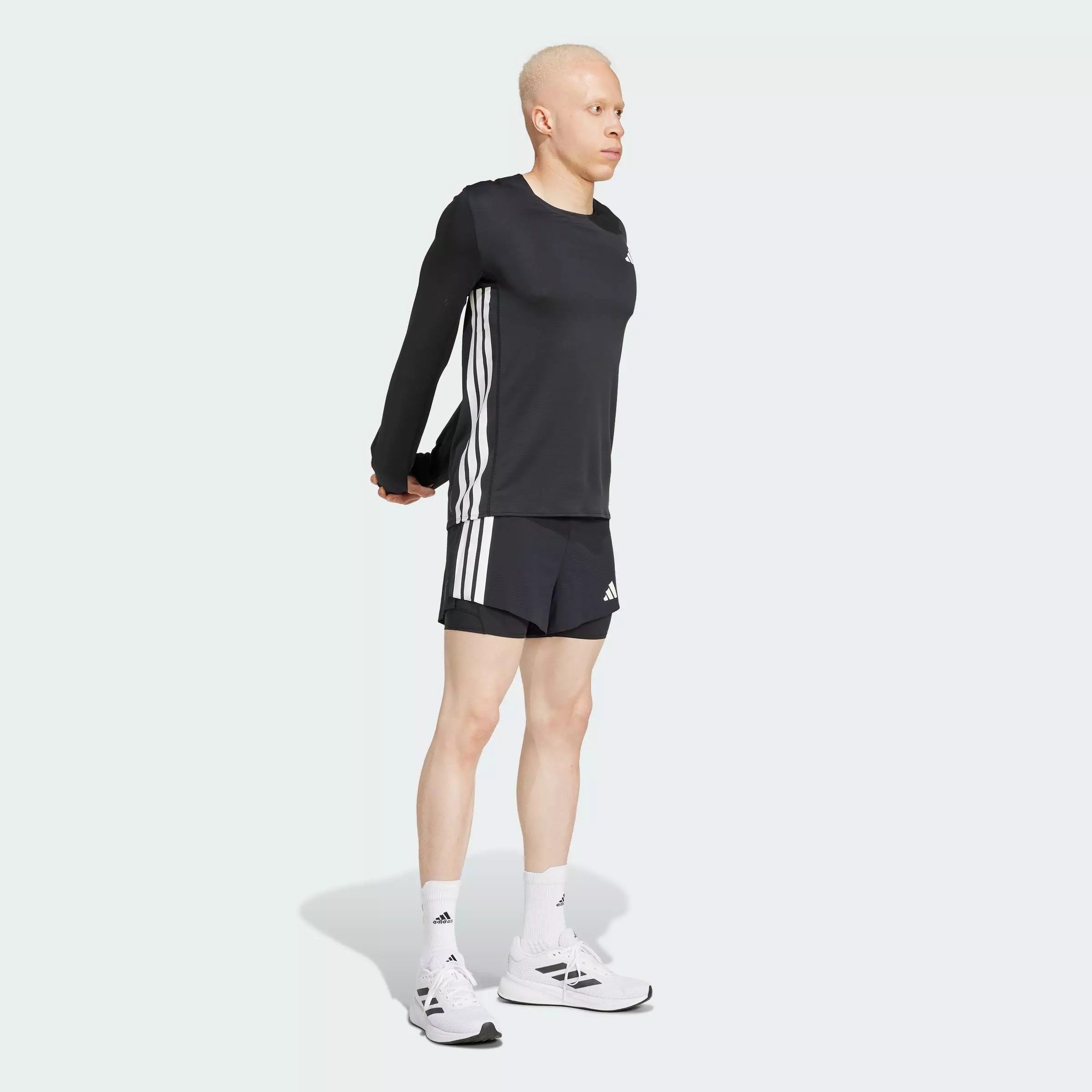 Running Adizero Running Long Sleeve Tee Men Black JD3638