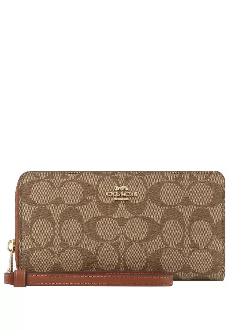 Coach Chalk & Pink Floral Corner-Zip Canvas Wristlet, Best Price and  Reviews