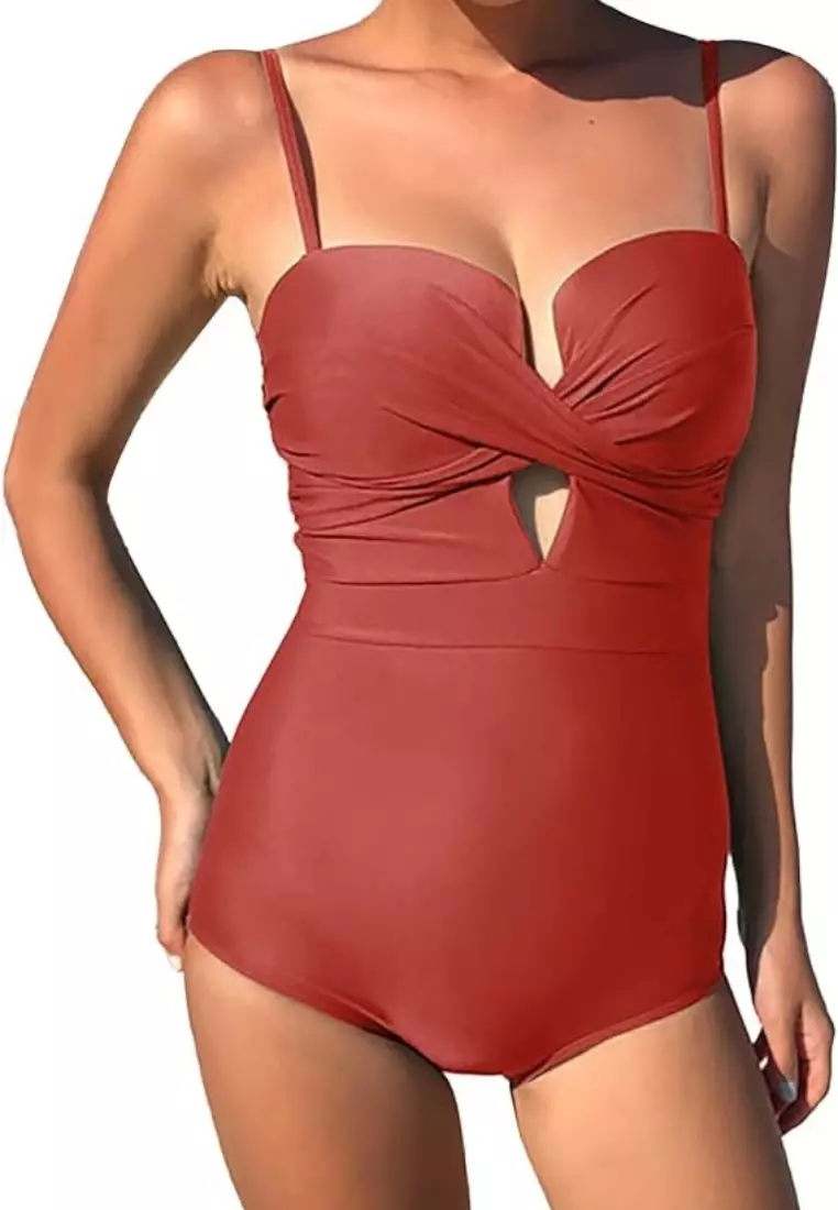 Sunbreeze Bikini Swimsuit Baju Renang Wanita One Piece Sexy Cross