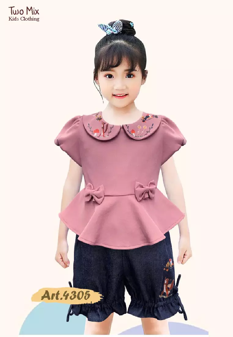 Two Mix - Baju Anak Perempuan - Setelan Anak Cewek Celana Jeans 1-6 Tahun 4305