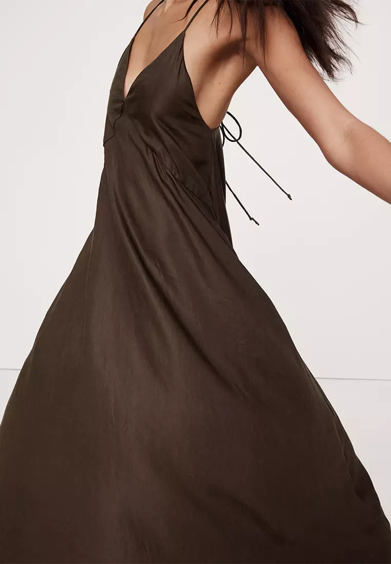 Viscose-Linen Maxi Dress