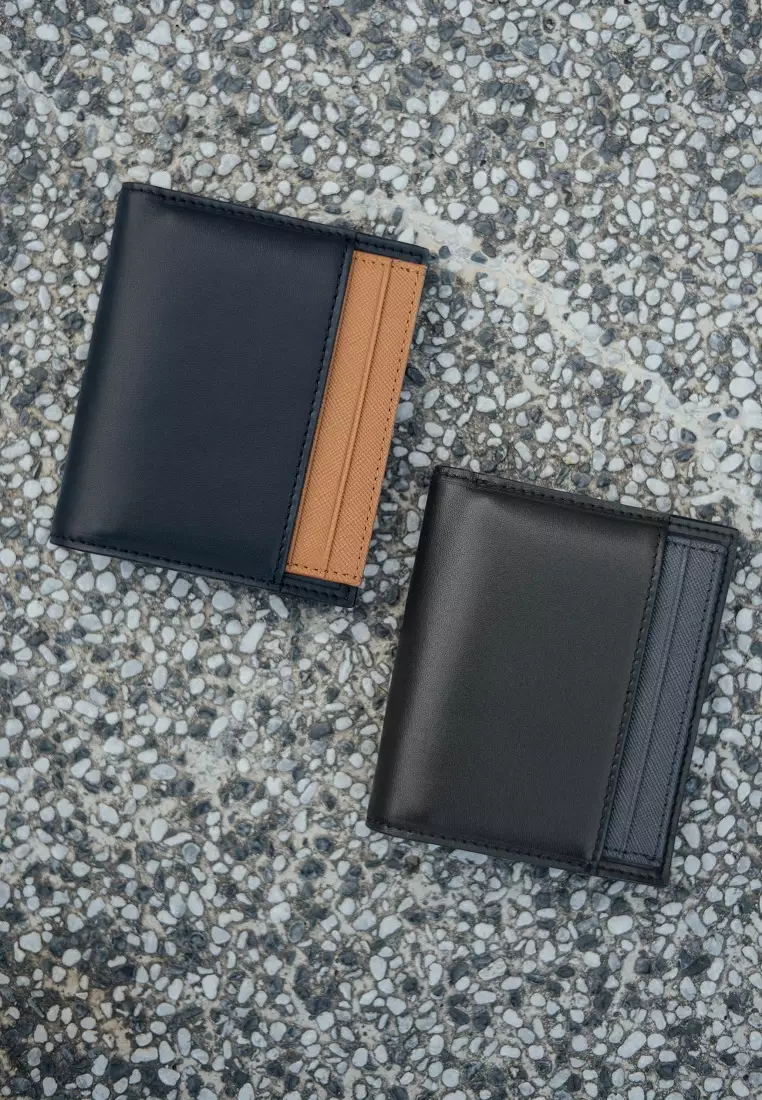 Warren Vertical Wallet w/ Detachable Card Holder (RFID) - Navy