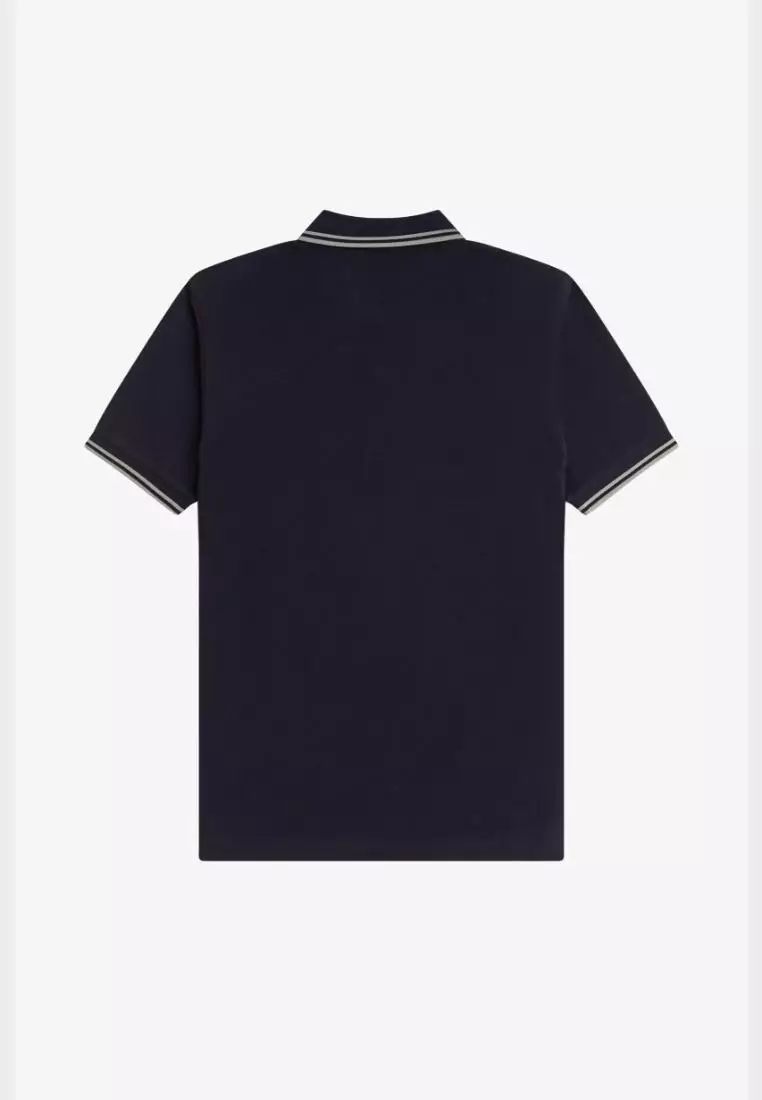 Fred Perry M3600 Twin Tipped Fred Perry Shirt (Navy / Seagrass / Seagrass)