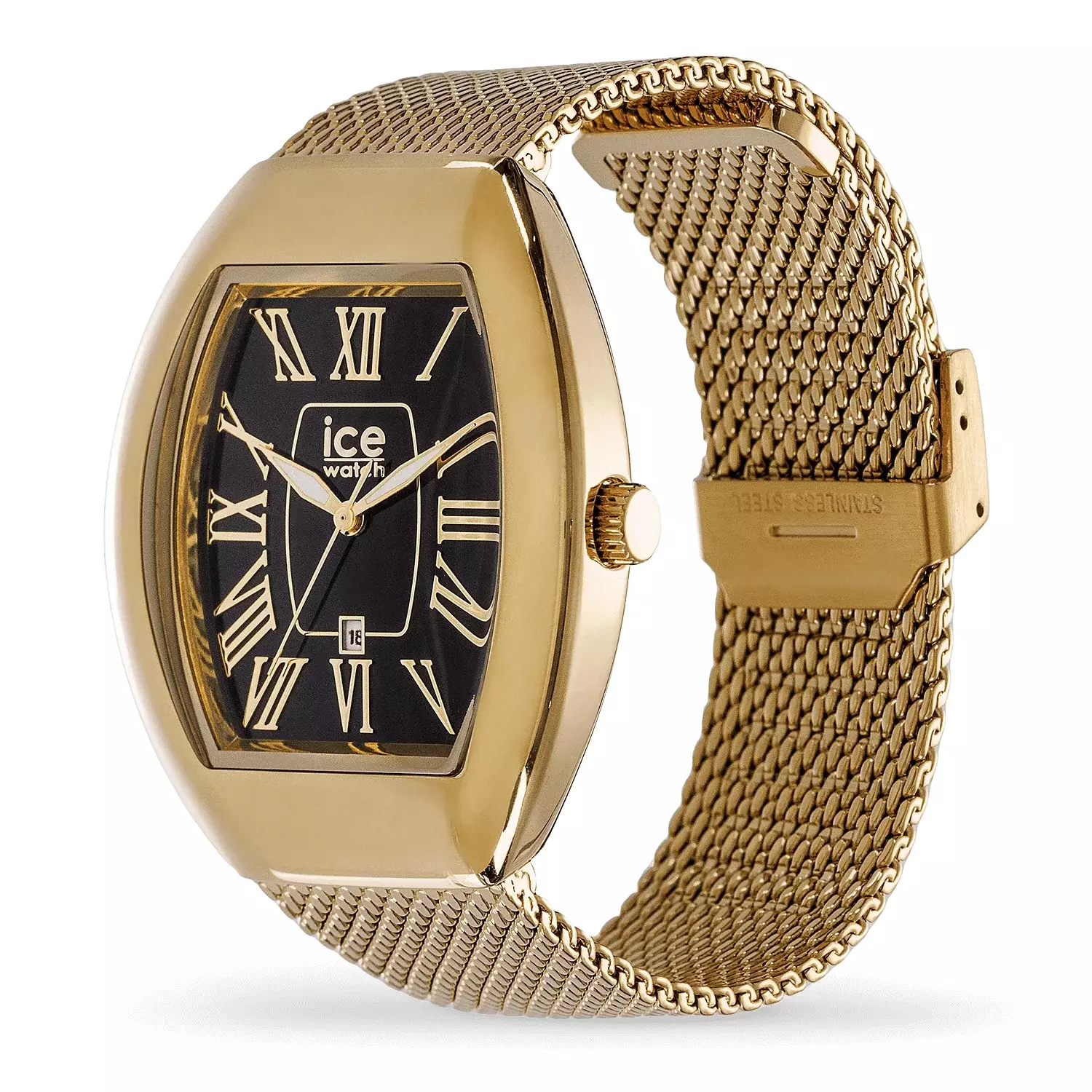 Jam Tangan Wanita Ice Watch ICE Boliday Dome - Black Gold 35mm [024486]