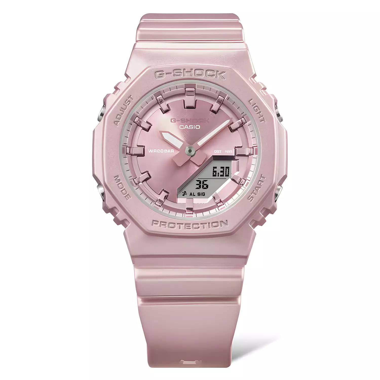 Casio G-shock GMA-P2100ST-4A - Jam Tangan Analog Digital Wanita - Pink Dial - Pink Resin Band