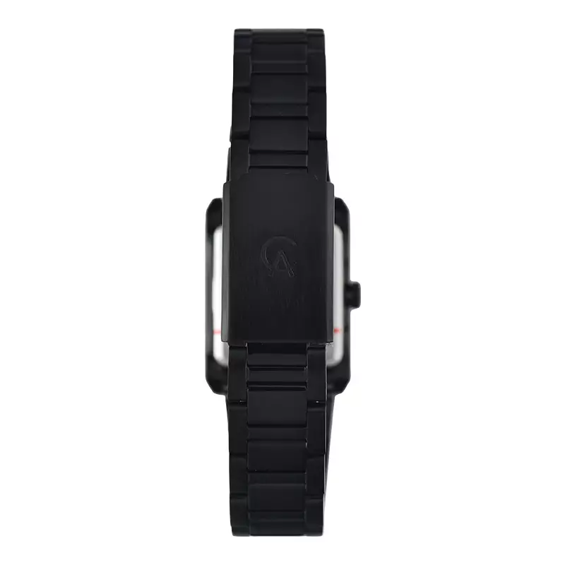 Jam Tangan Wanita Alexandre Christie Primo Steel AC 1039 LD BIPDG Tank Ladies Black Dial Black Stainless Steel Strap